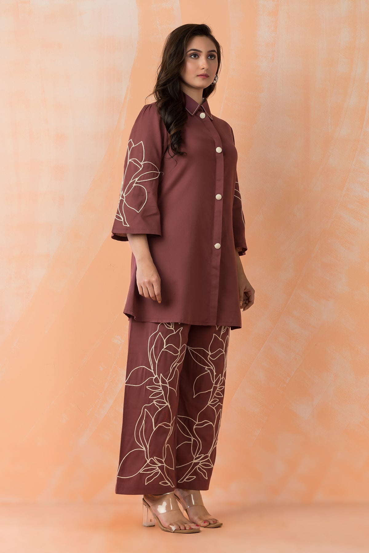 Embroidered Cotton Co-ord Set