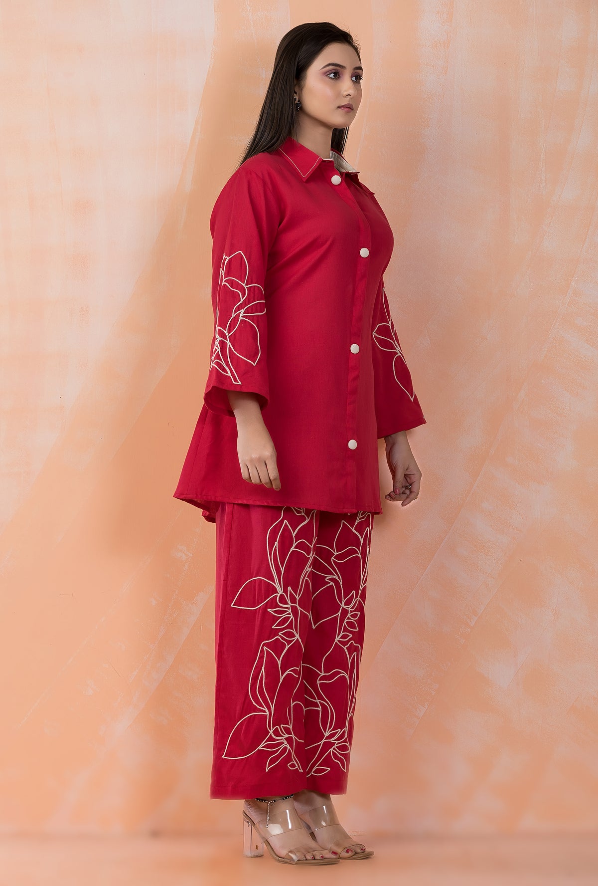 Embroidered Cotton Co-ord Set