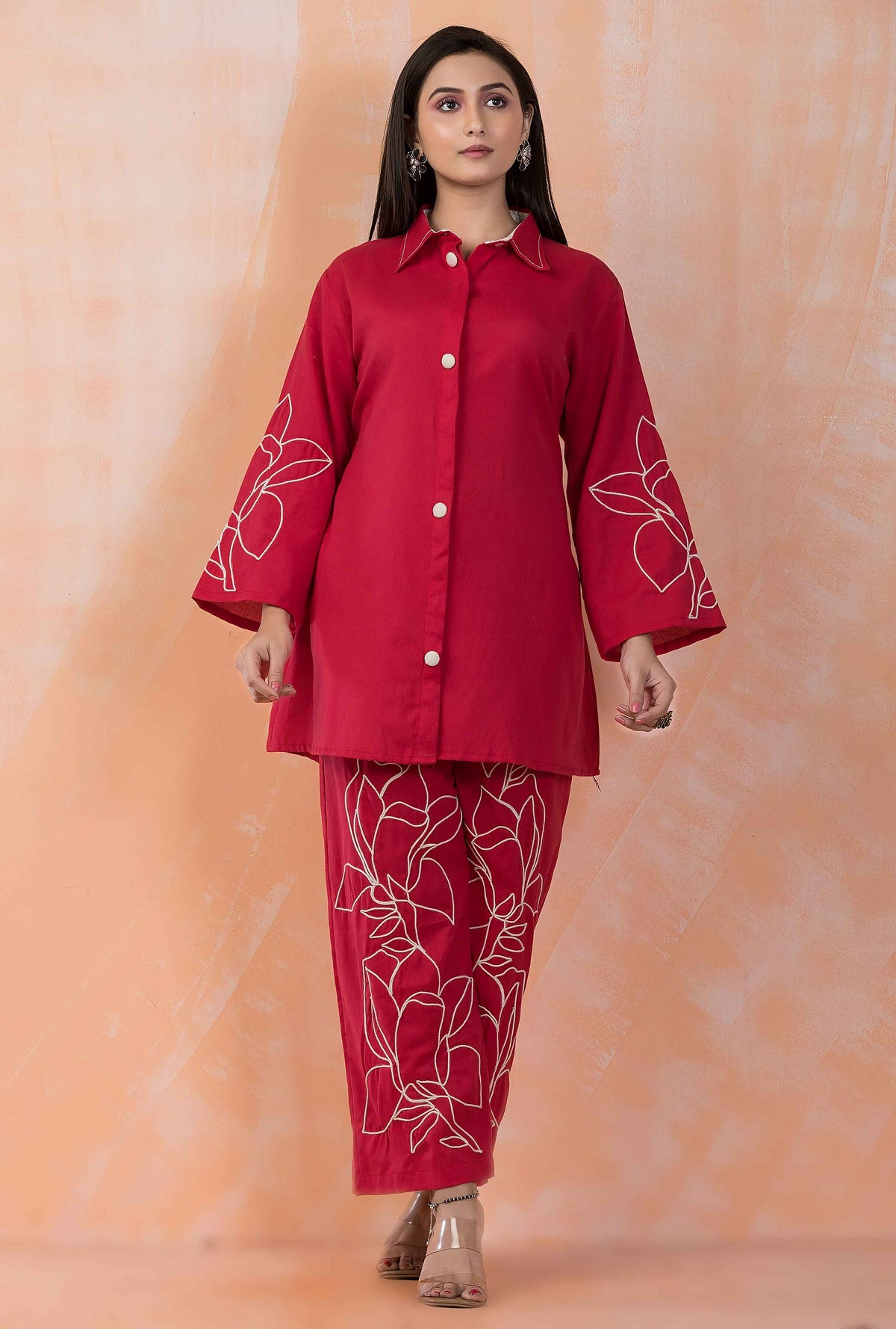 Embroidered Cotton Co-ord Set