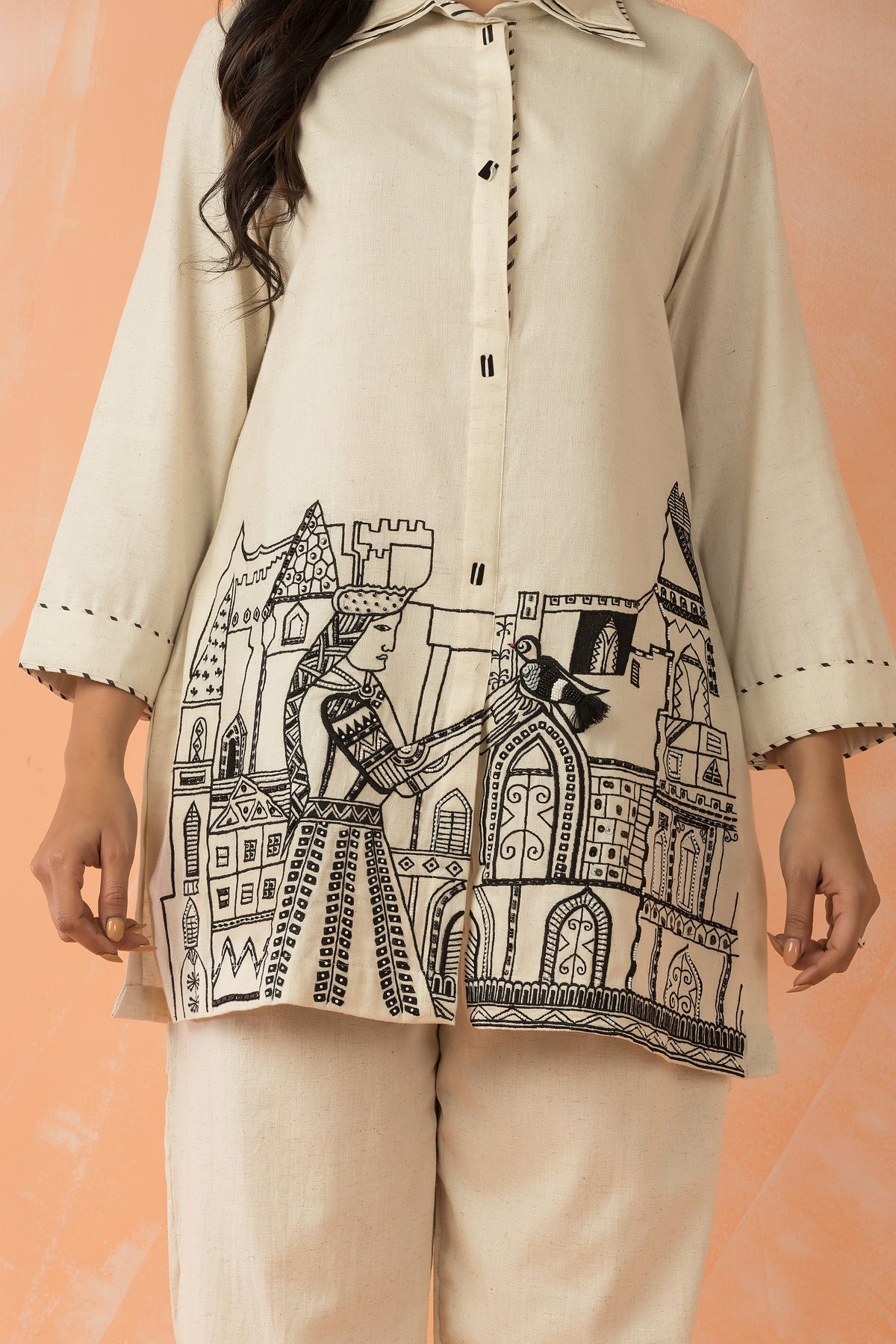 Embroidered Cotton Co-ord Set