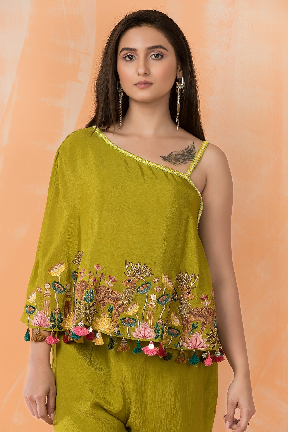 Designer Off Shoulder Top and Palazzo Pant Set