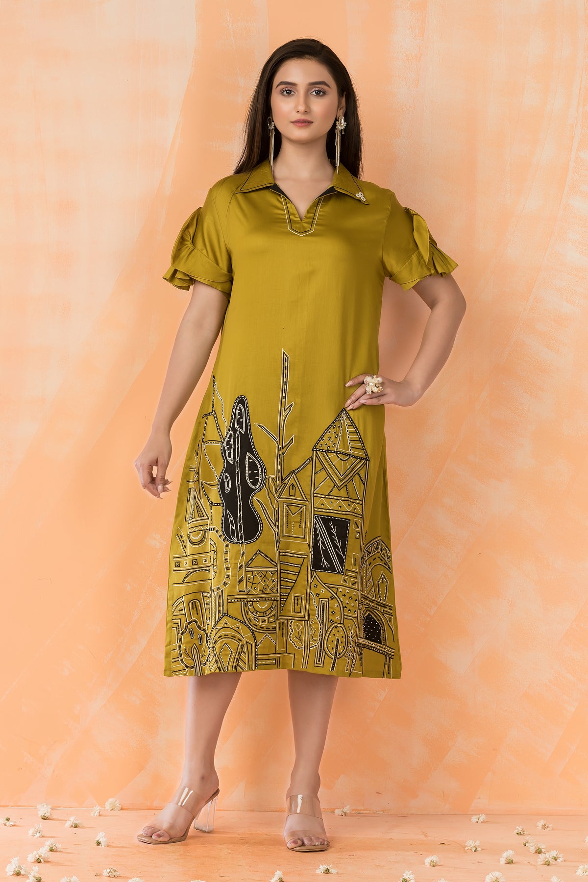 Knee Length Designer Dress