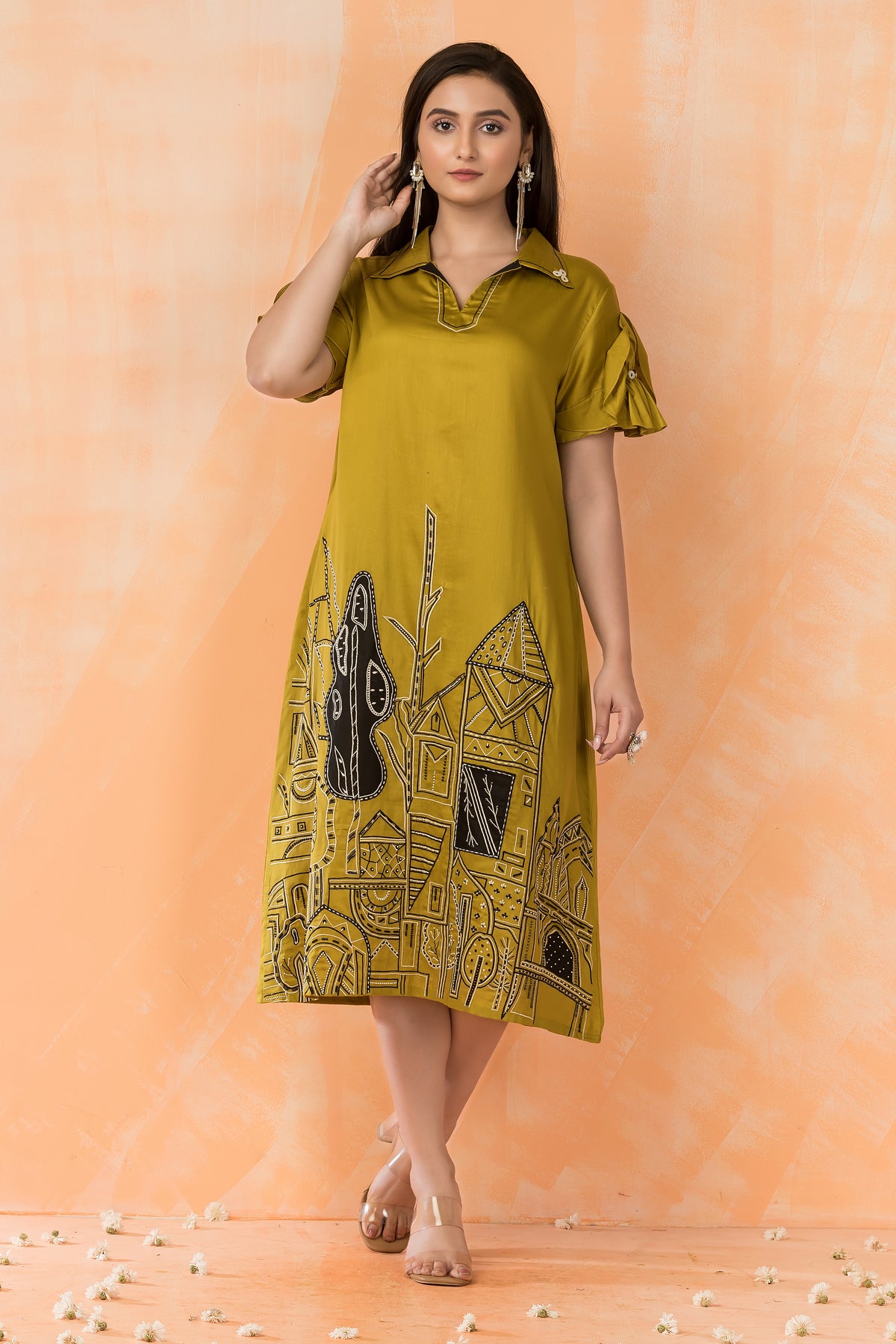 Knee Length Designer Dress