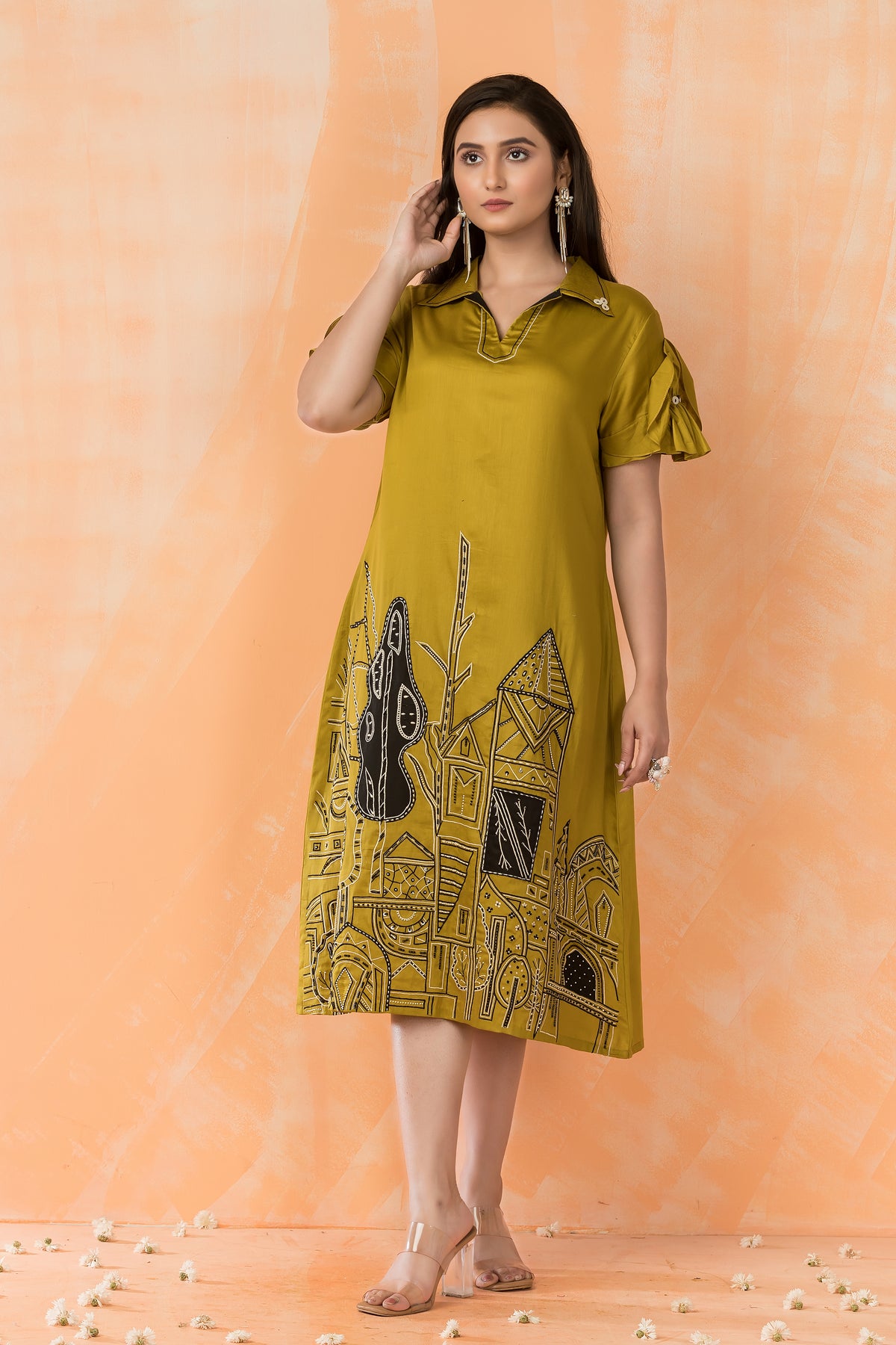 Knee Length Designer Dress