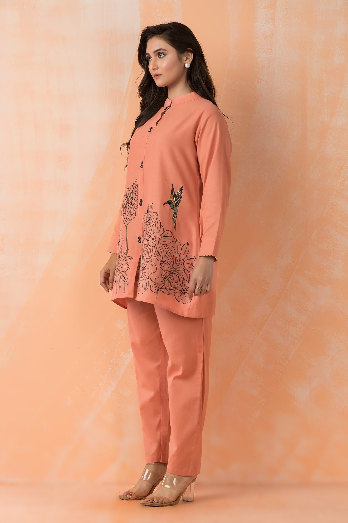 Embroidered Cotton Co-ord Set