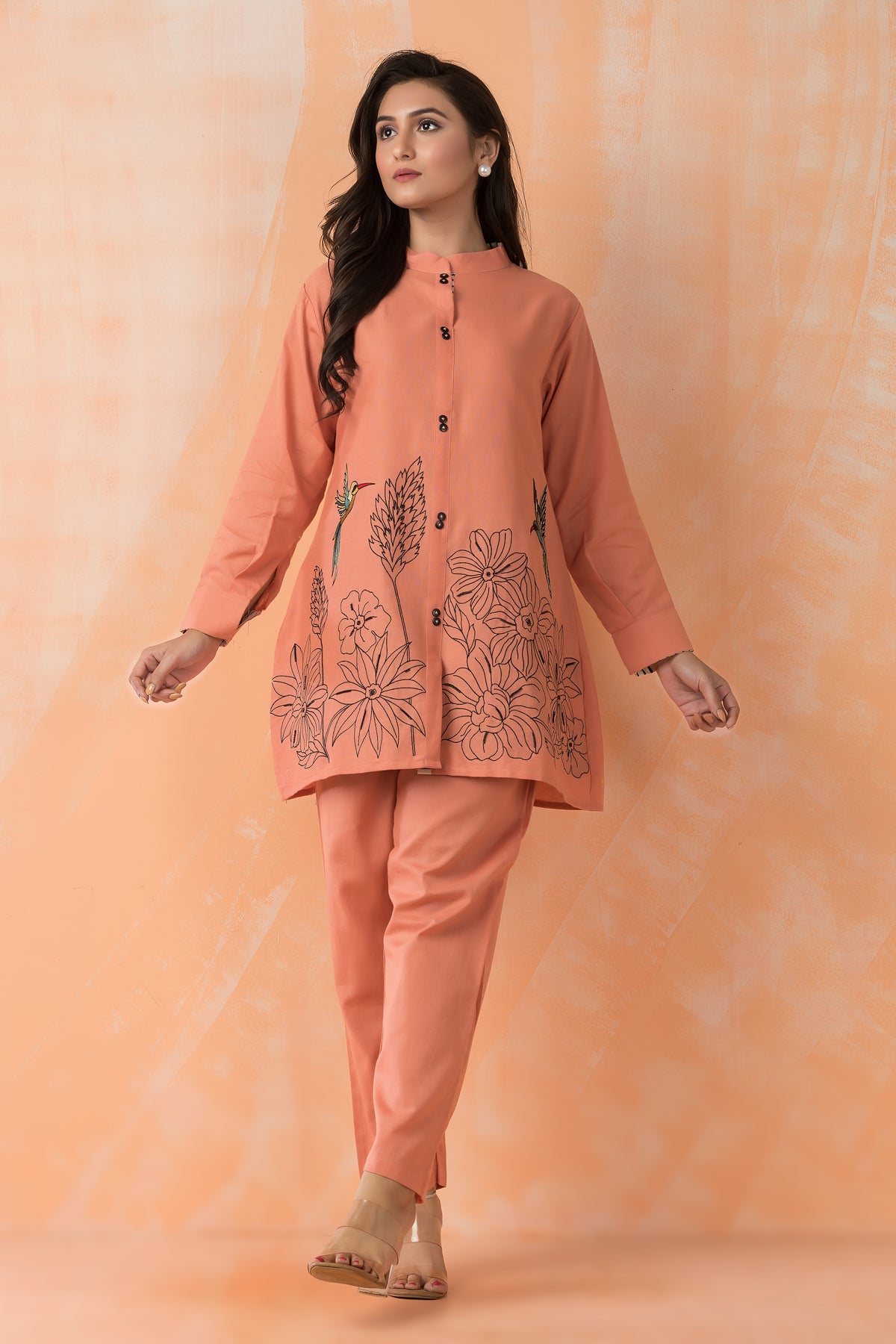 Embroidered Cotton Co-ord Set