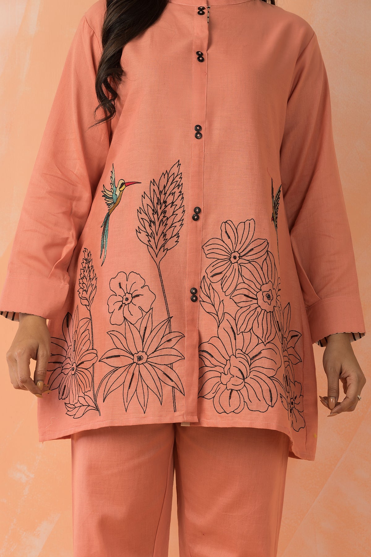 Embroidered Cotton Co-ord Set