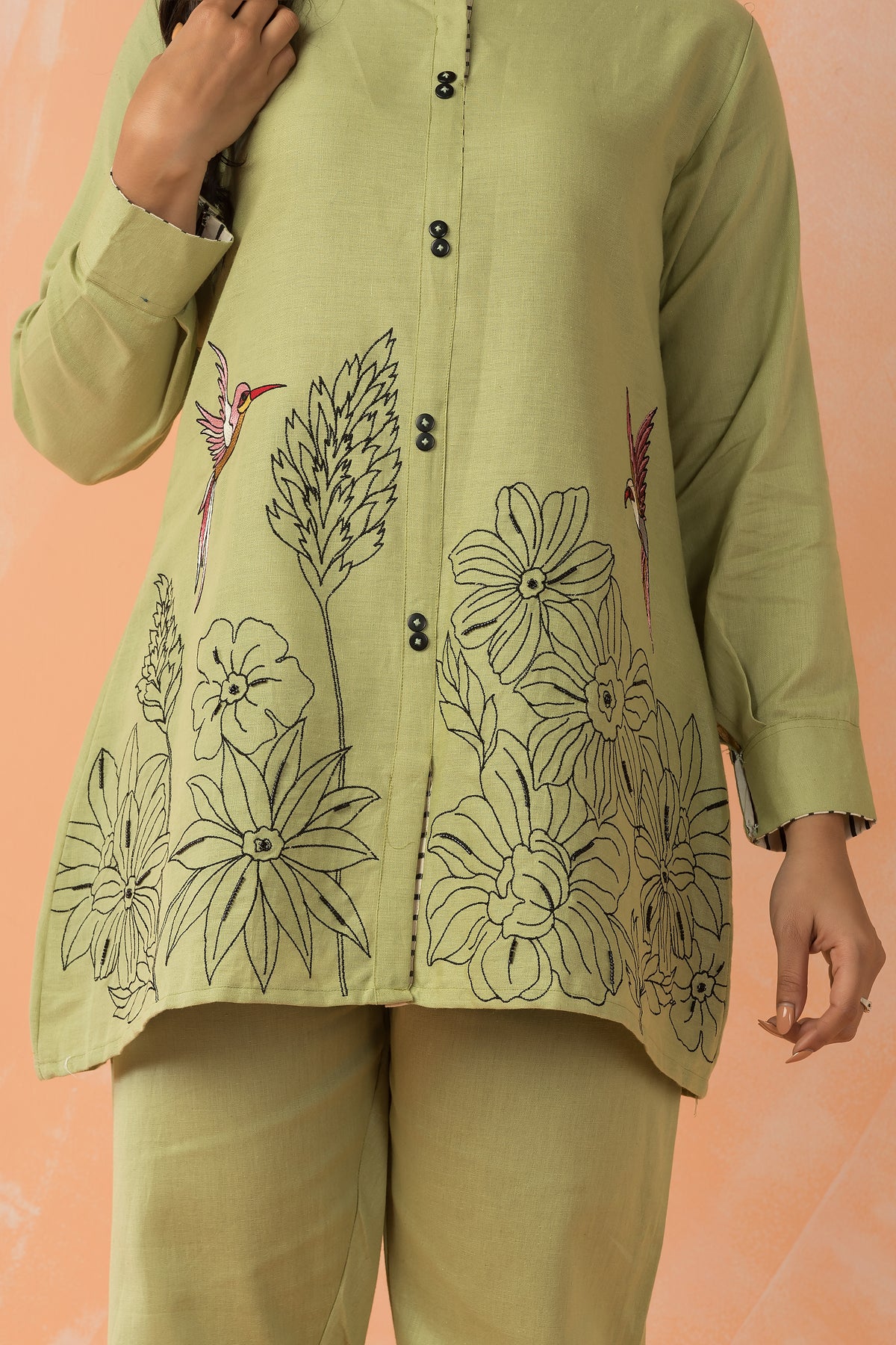 Embroidered Cotton Co-ord Set