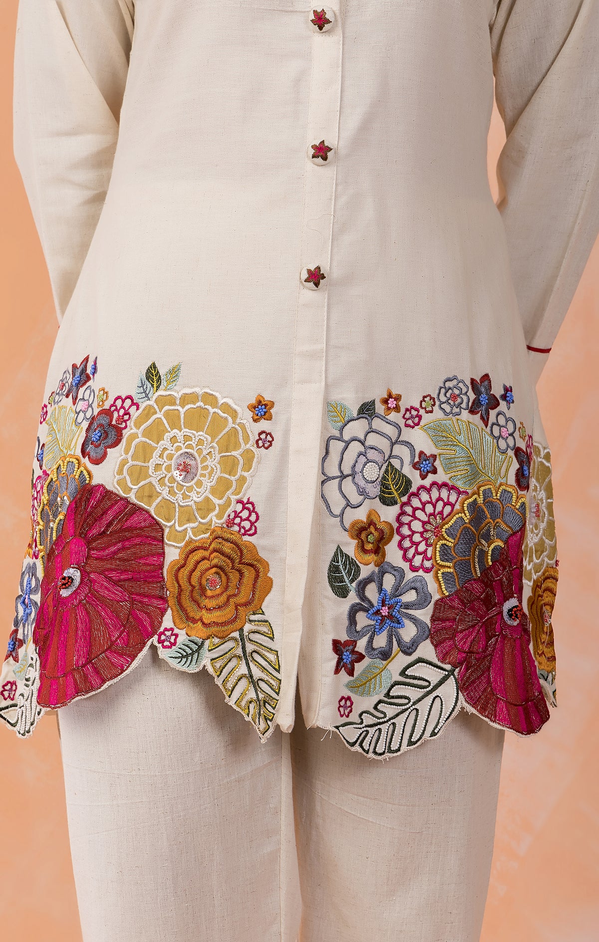 Embroidered Cotton Co-ord Set