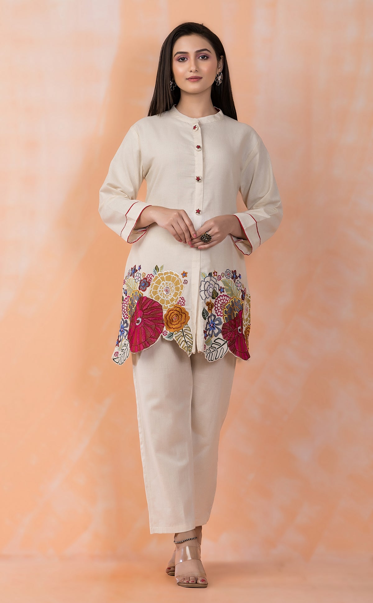 Embroidered Cotton Co-ord Set