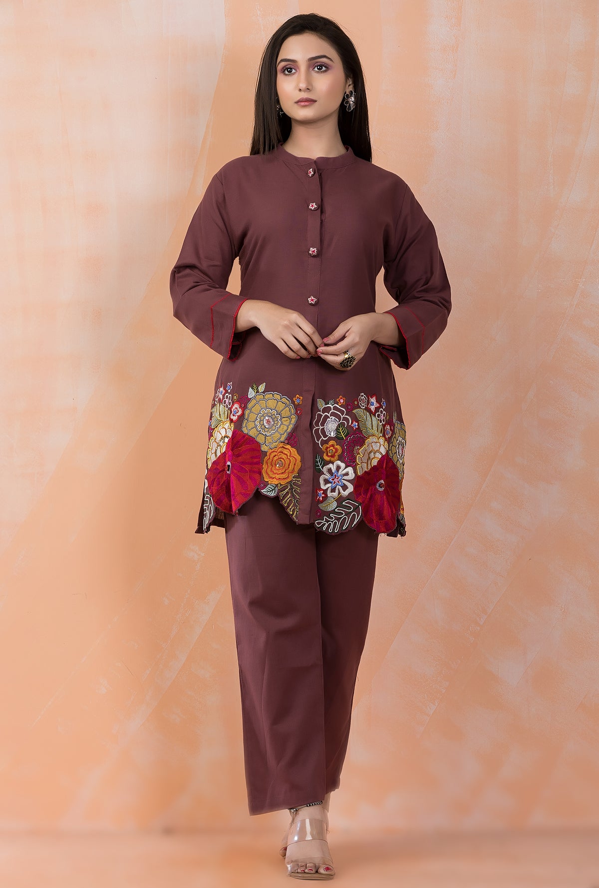 Embroidered Cotton Co-ord Set