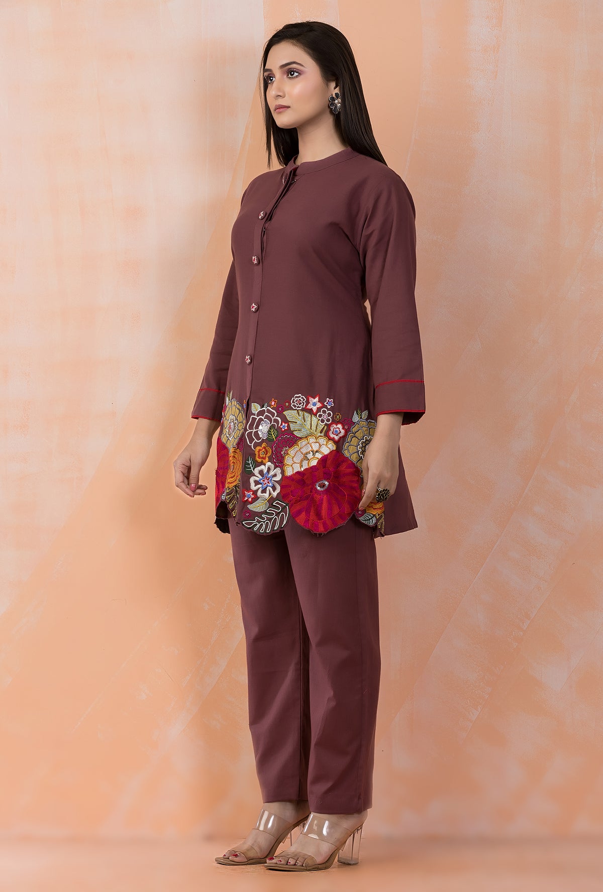 Embroidered Cotton Co-ord Set