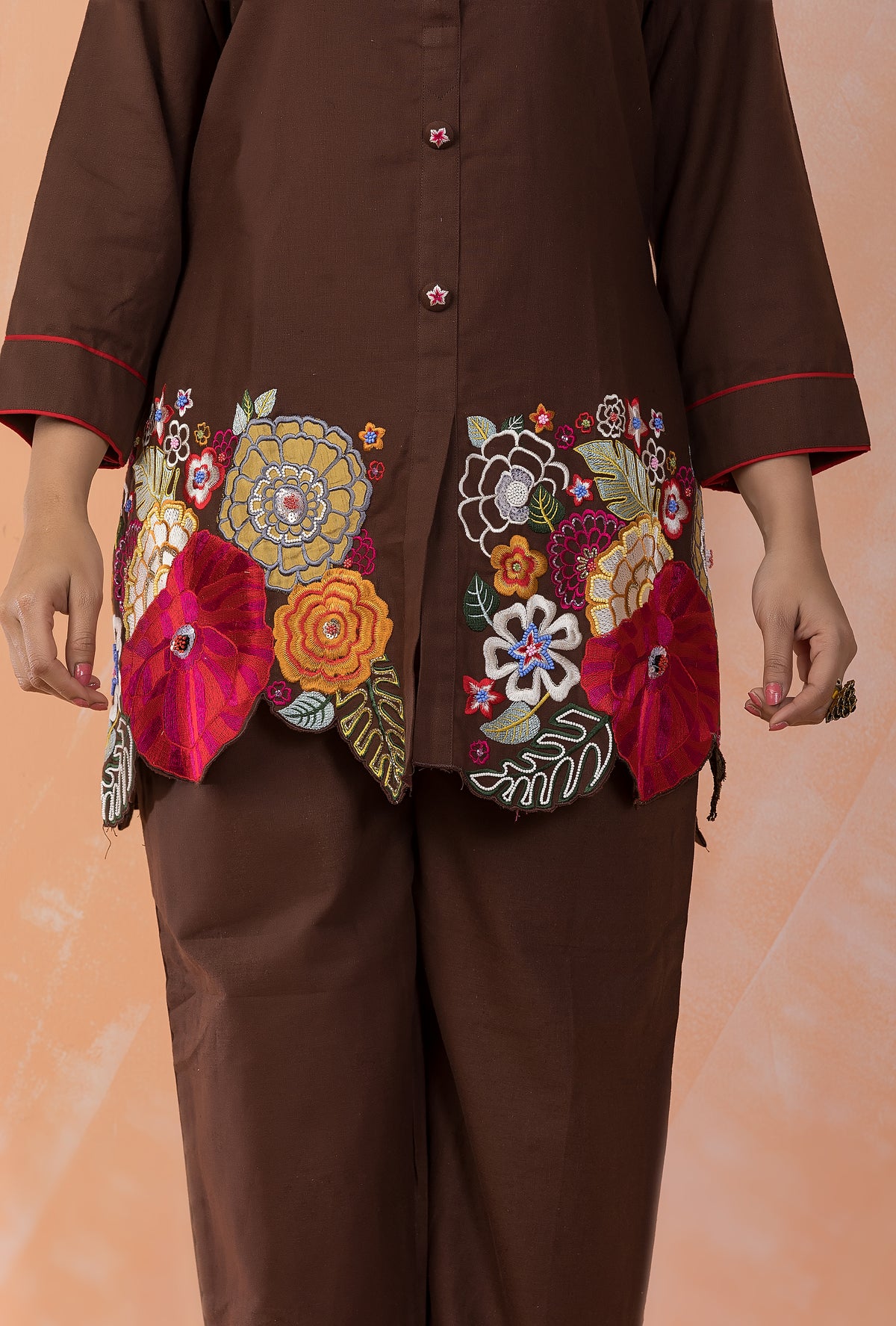 Embroidered Cotton Co-ord Set