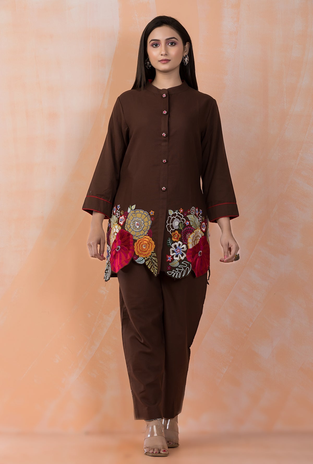 Embroidered Cotton Co-ord Set