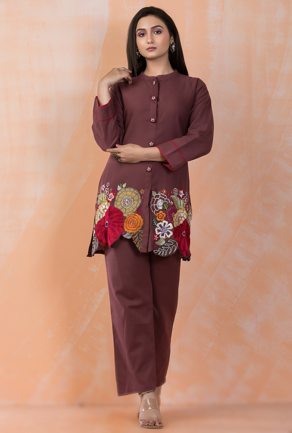 Embroidered Cotton Co-ord Set