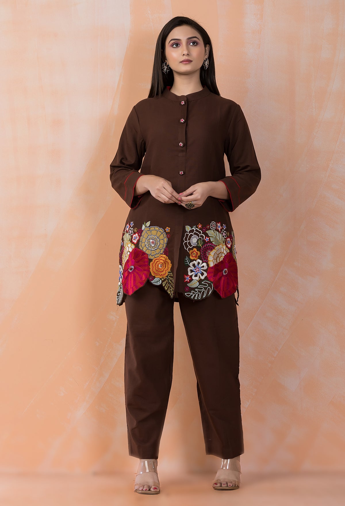 Embroidered Cotton Co-ord Set