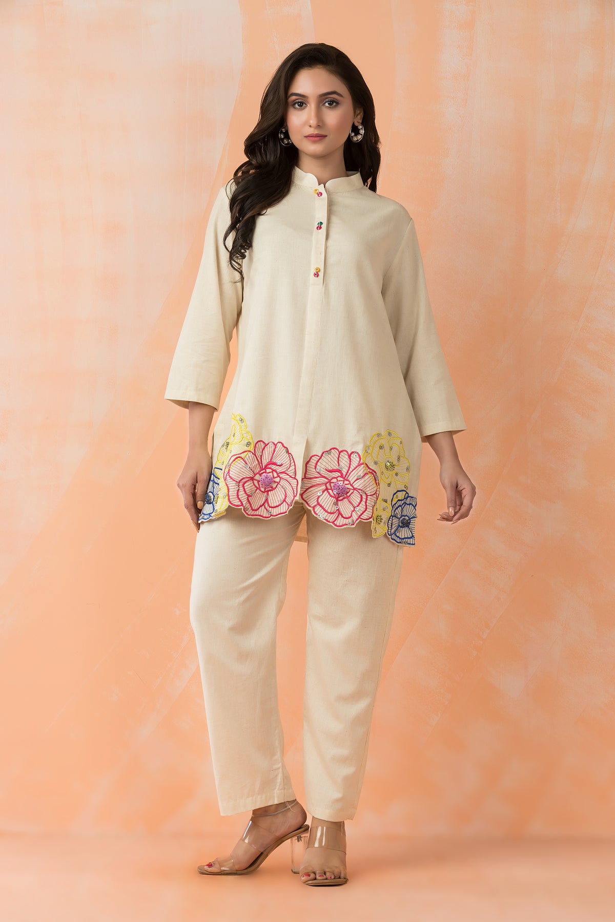 Embroidered Cotton Co-ord Set