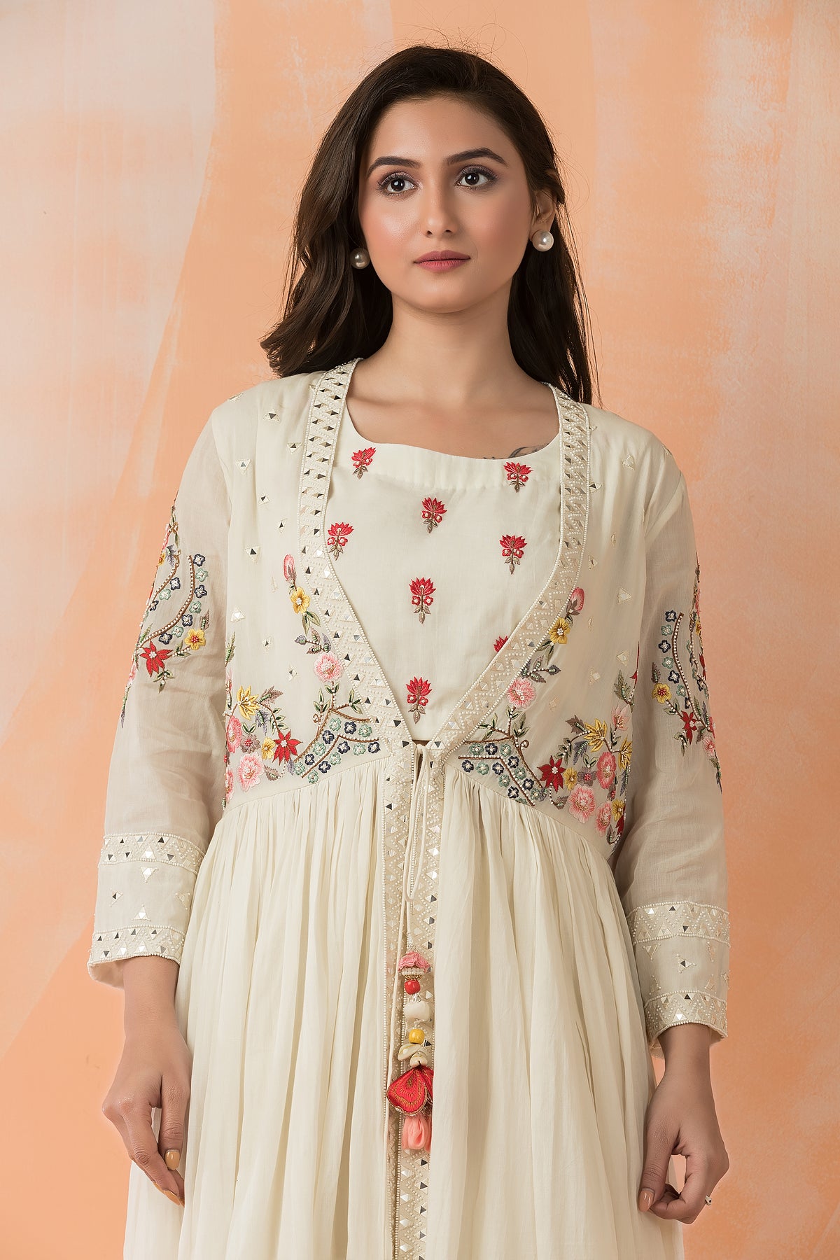 Three piece Designer Dress with Jacket