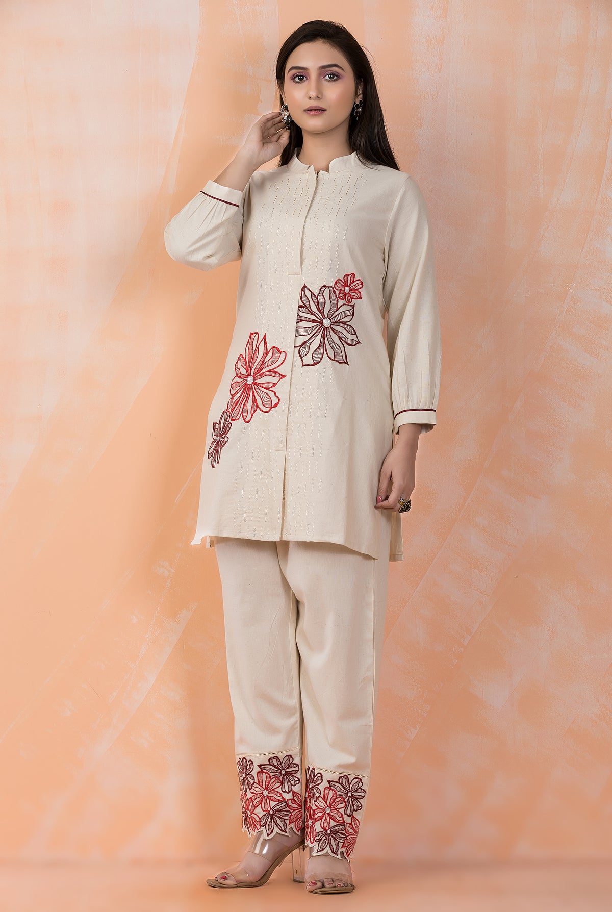 Embroidered Cotton Co-ord Set