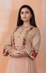 Embroidered Mulmul Kurta Pant Set