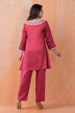 Embroidered Zam Silk Co-ord Set