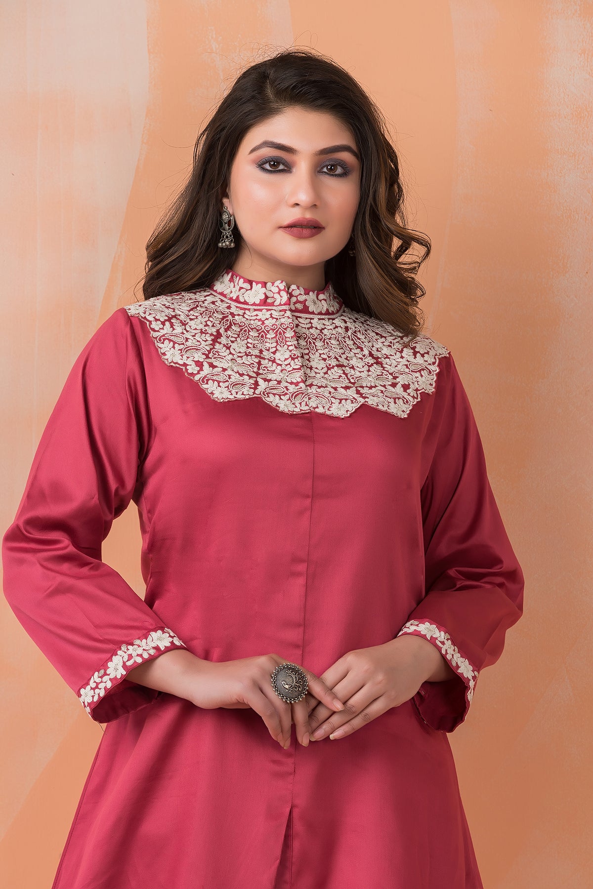 Embroidered Zam Silk Co-ord Set