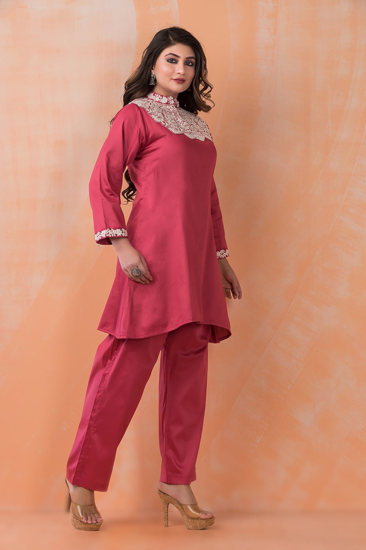 Embroidered Zam Silk Co-ord Set