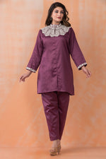 Embroidered Zam Silk Co-ord Set