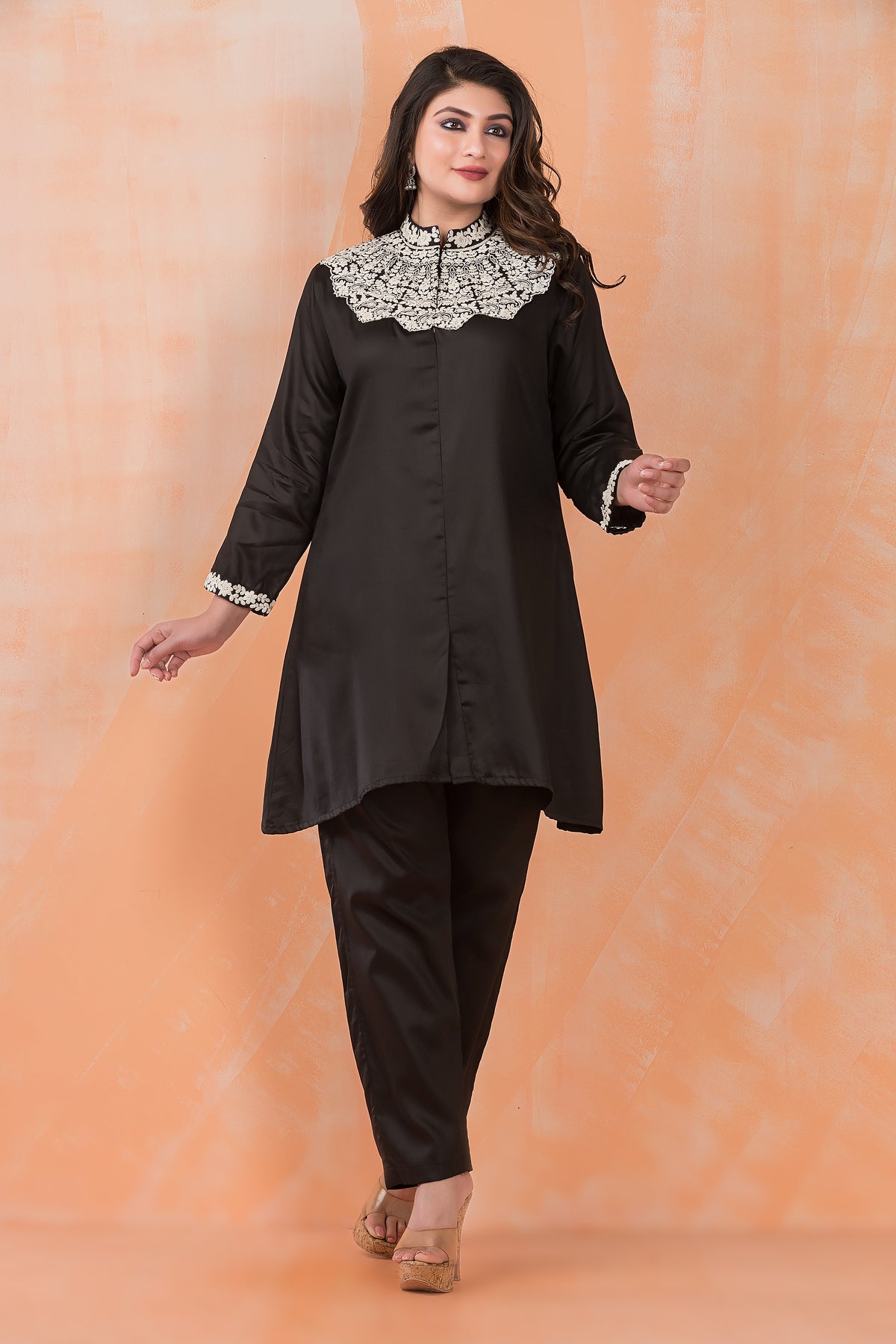 Embroidered Zam Silk Co-ord Set