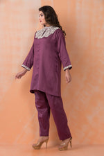 Embroidered Zam Silk Co-ord Set