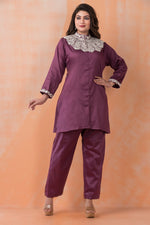 Embroidered Zam Silk Co-ord Set