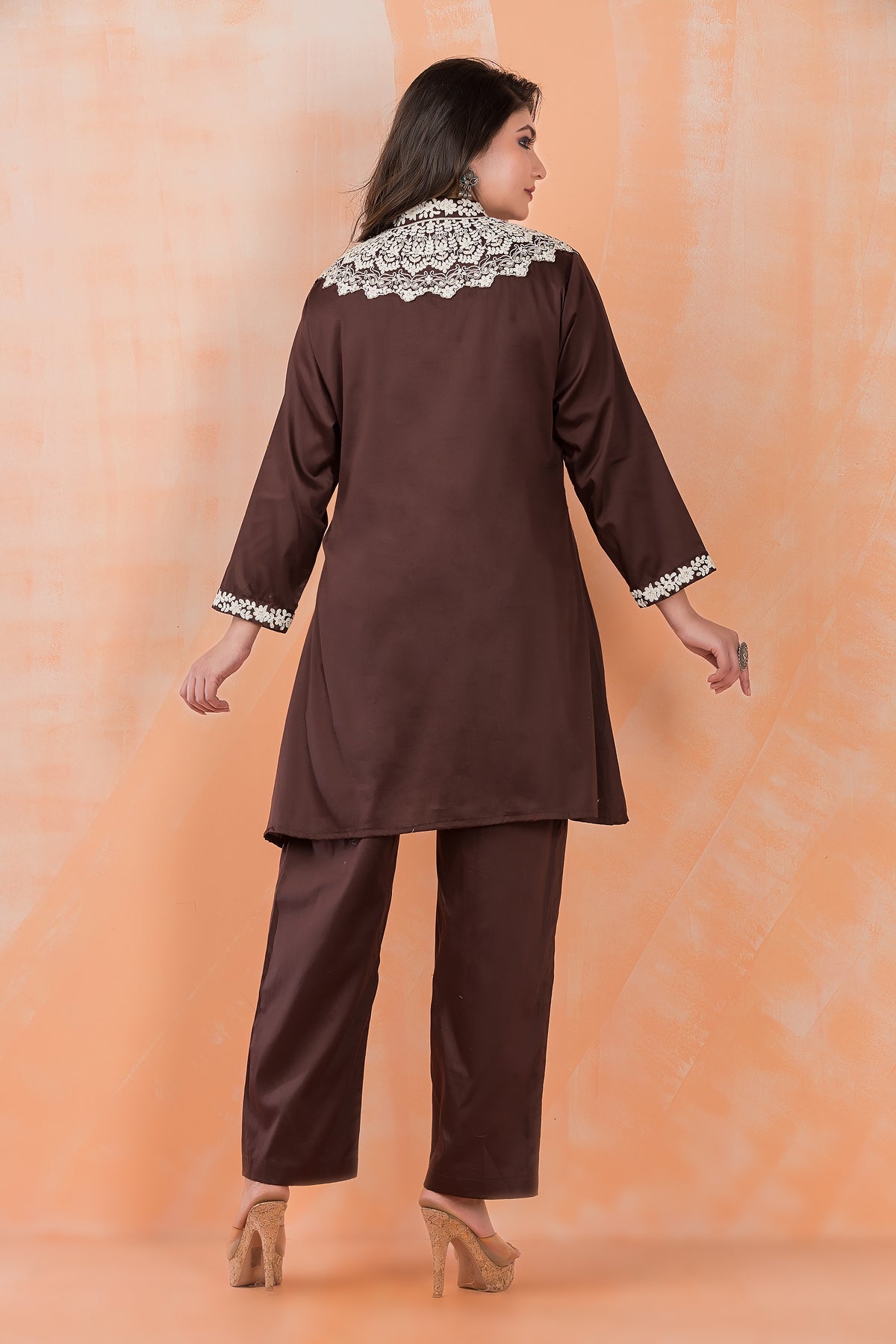 Embroidered Zam Silk Co-ord Set