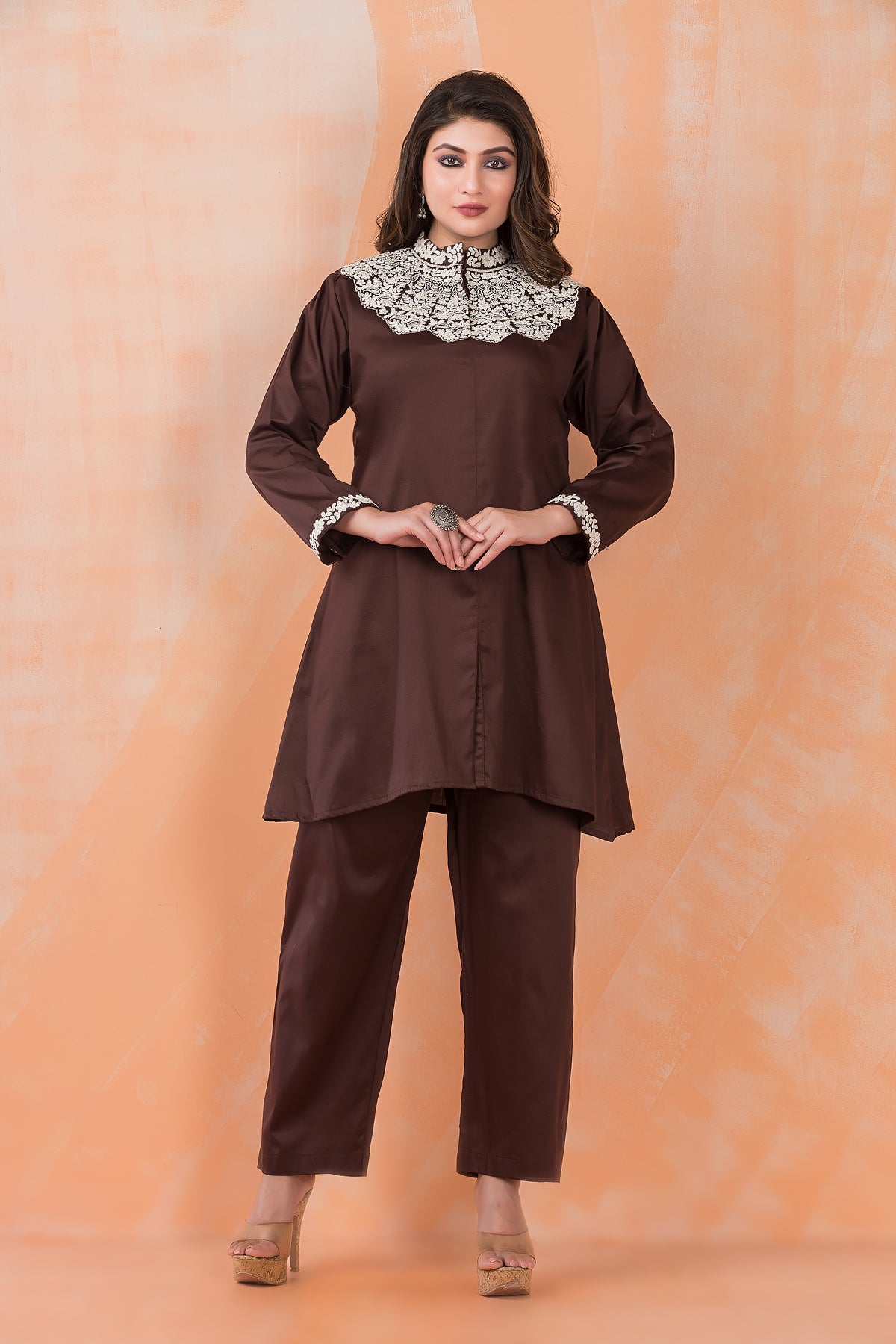 Embroidered Zam Silk Co-ord Set