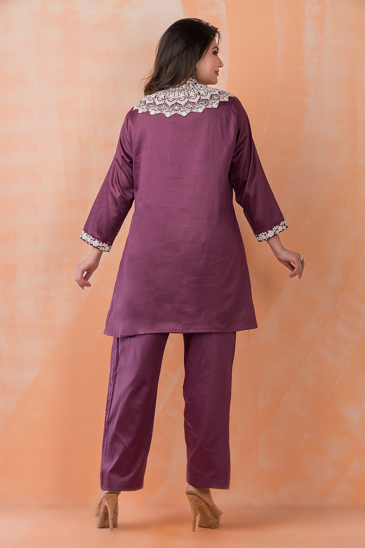 Embroidered Zam Silk Co-ord Set