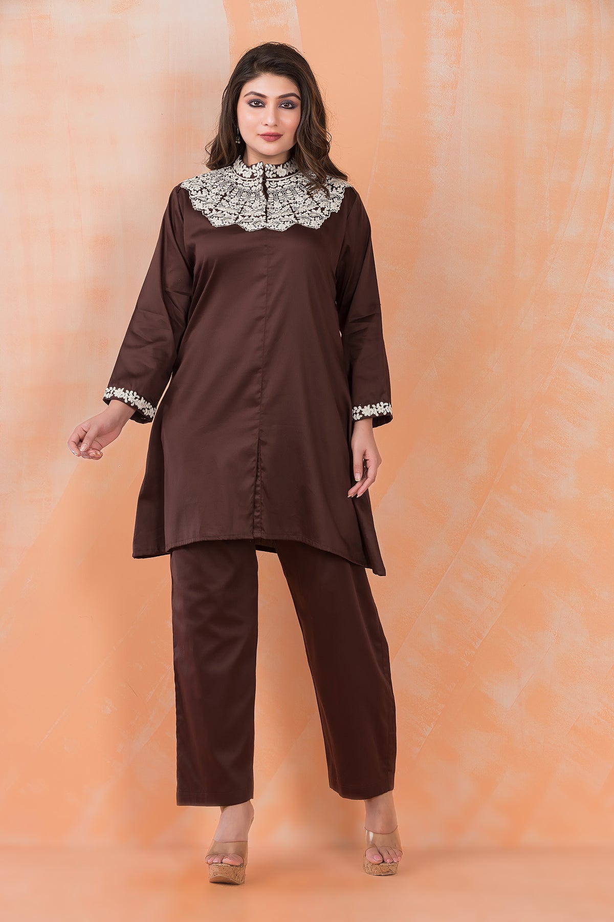 Embroidered Zam Silk Co-ord Set