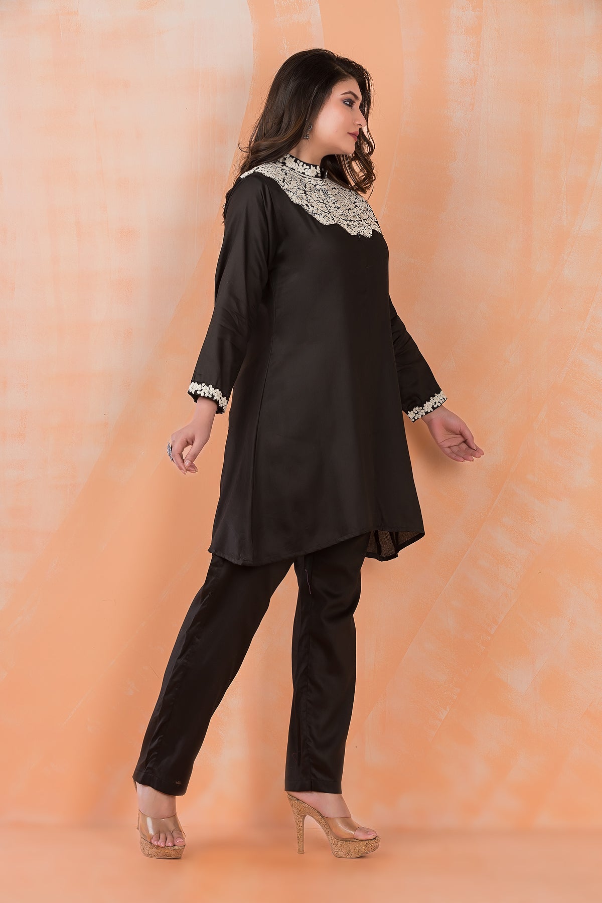 Embroidered Zam Silk Co-ord Set