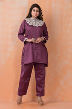 Embroidered Zam Silk Co-ord Set