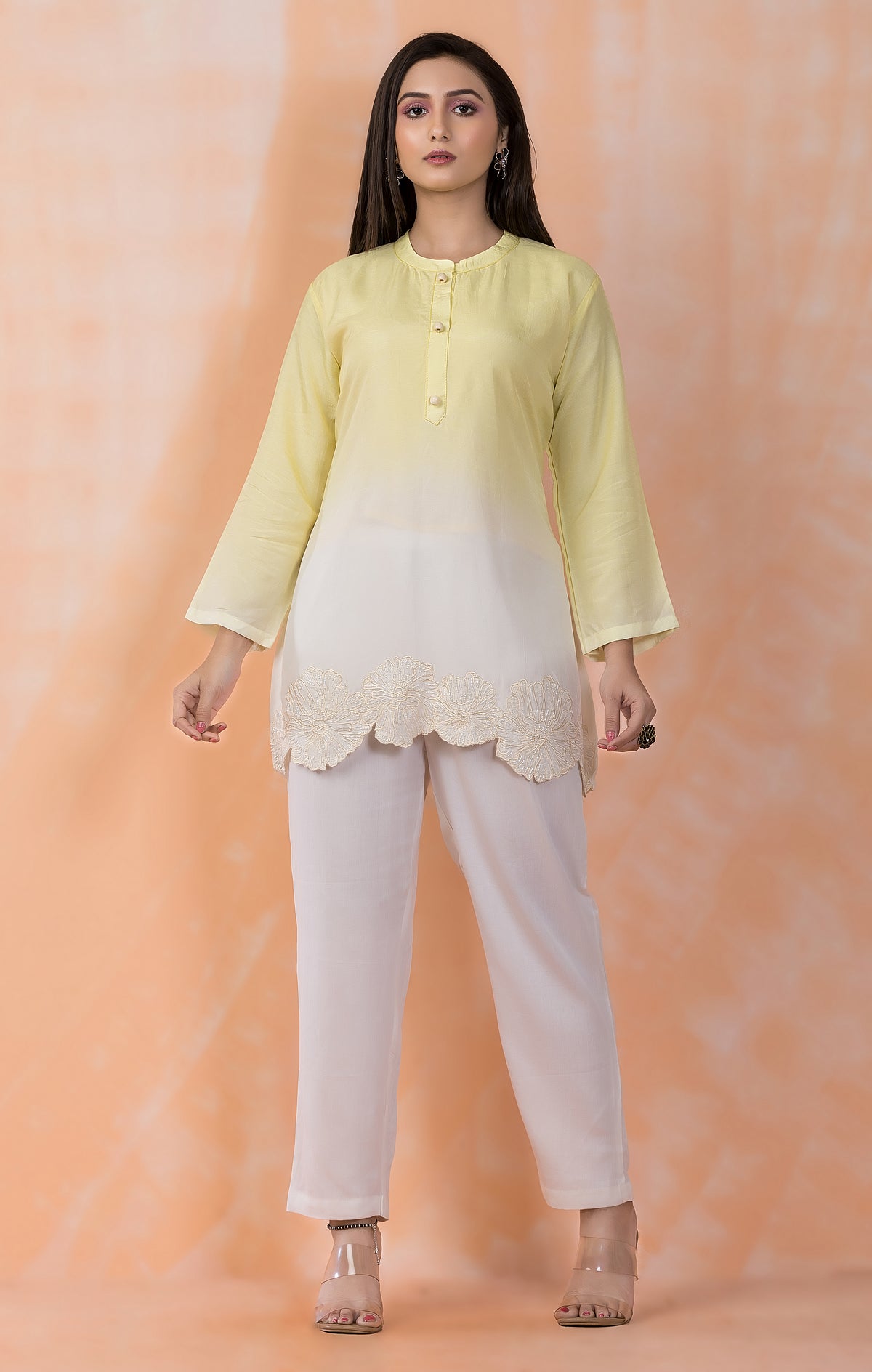 Embroidered Silk Co-ord Set