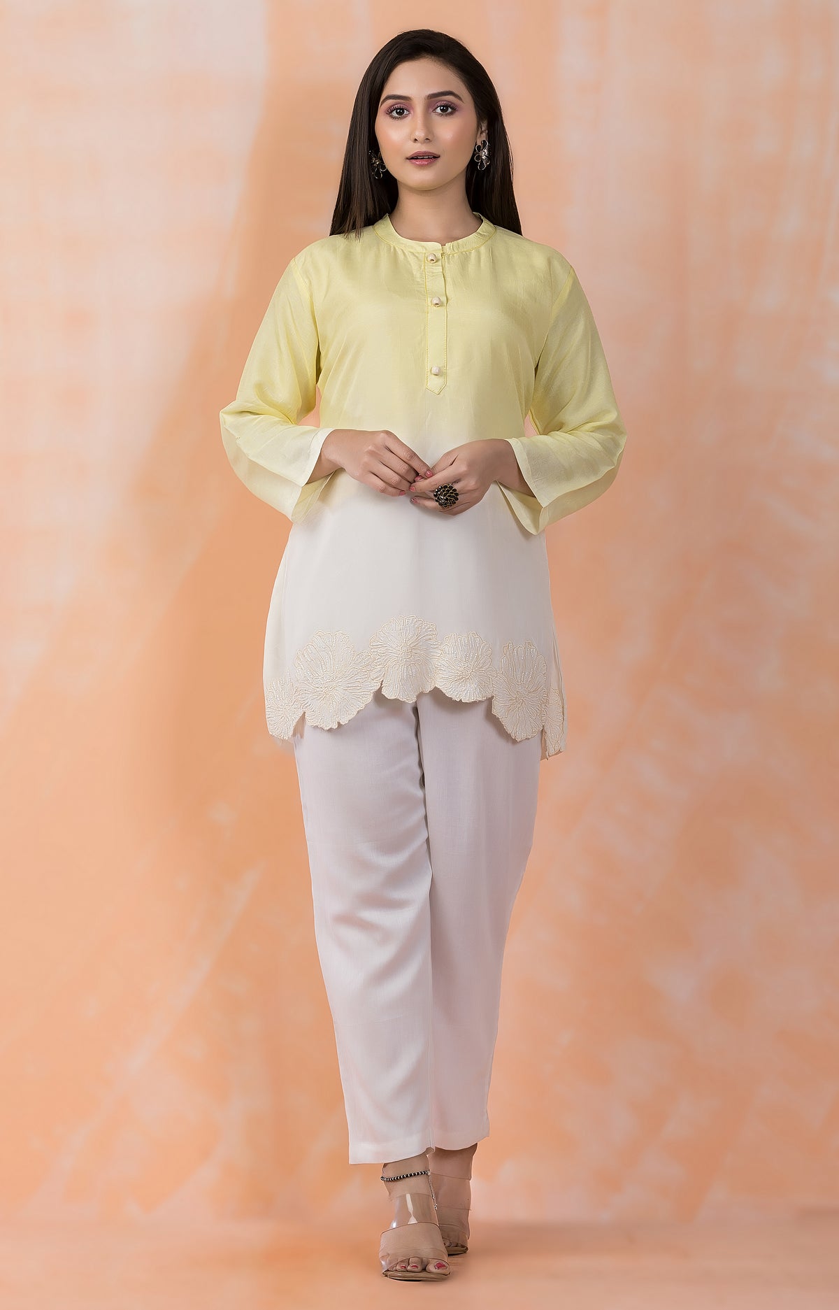 Embroidered Silk Co-ord Set