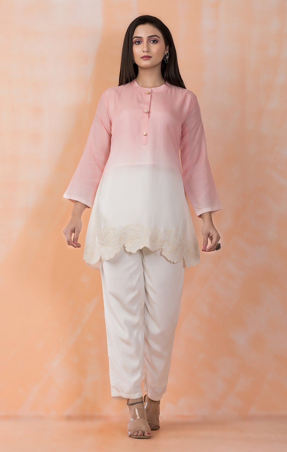 Embroidered Silk Co-ord Set