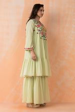 Mulmul Kurta Sharara Pant Set