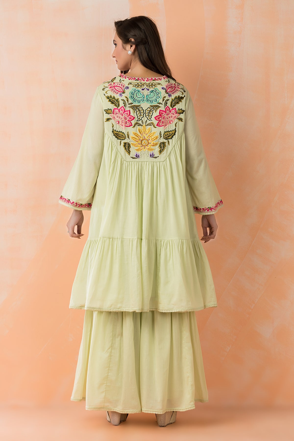 Mulmul Kurta Sharara Pant Set