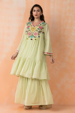 Mulmul Kurta Sharara Pant Set