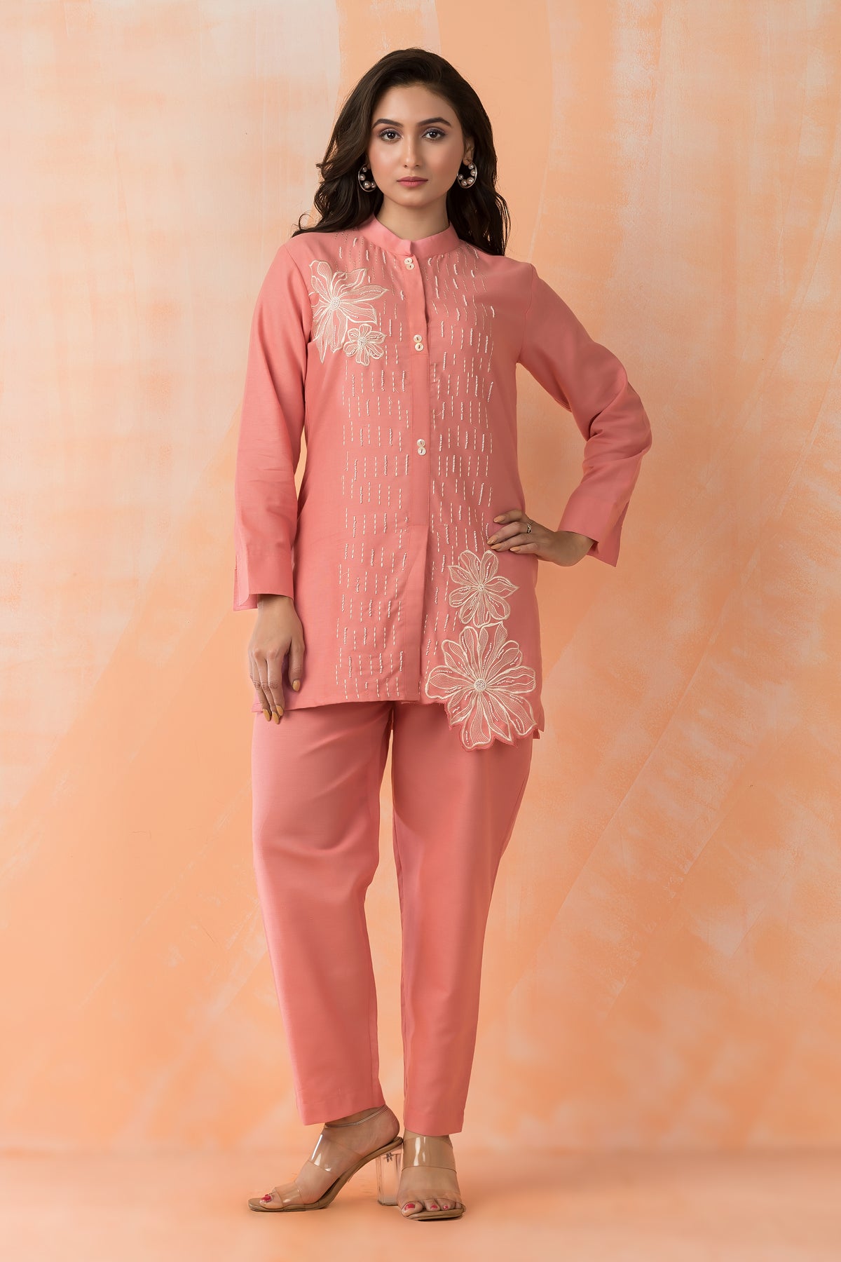 Embroidered Cotton Co-ord Set