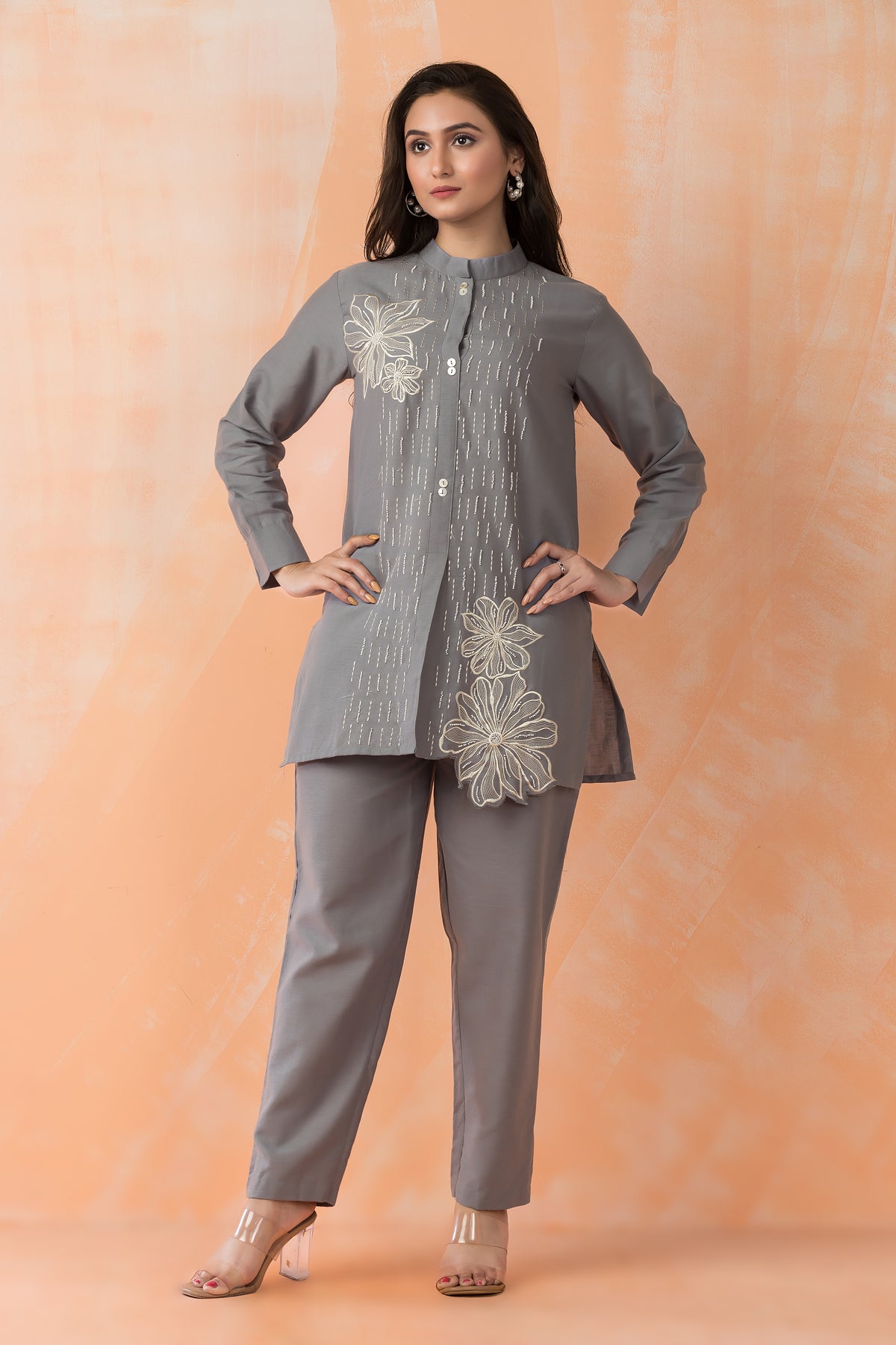 Embroidered Cotton Co-ord Set