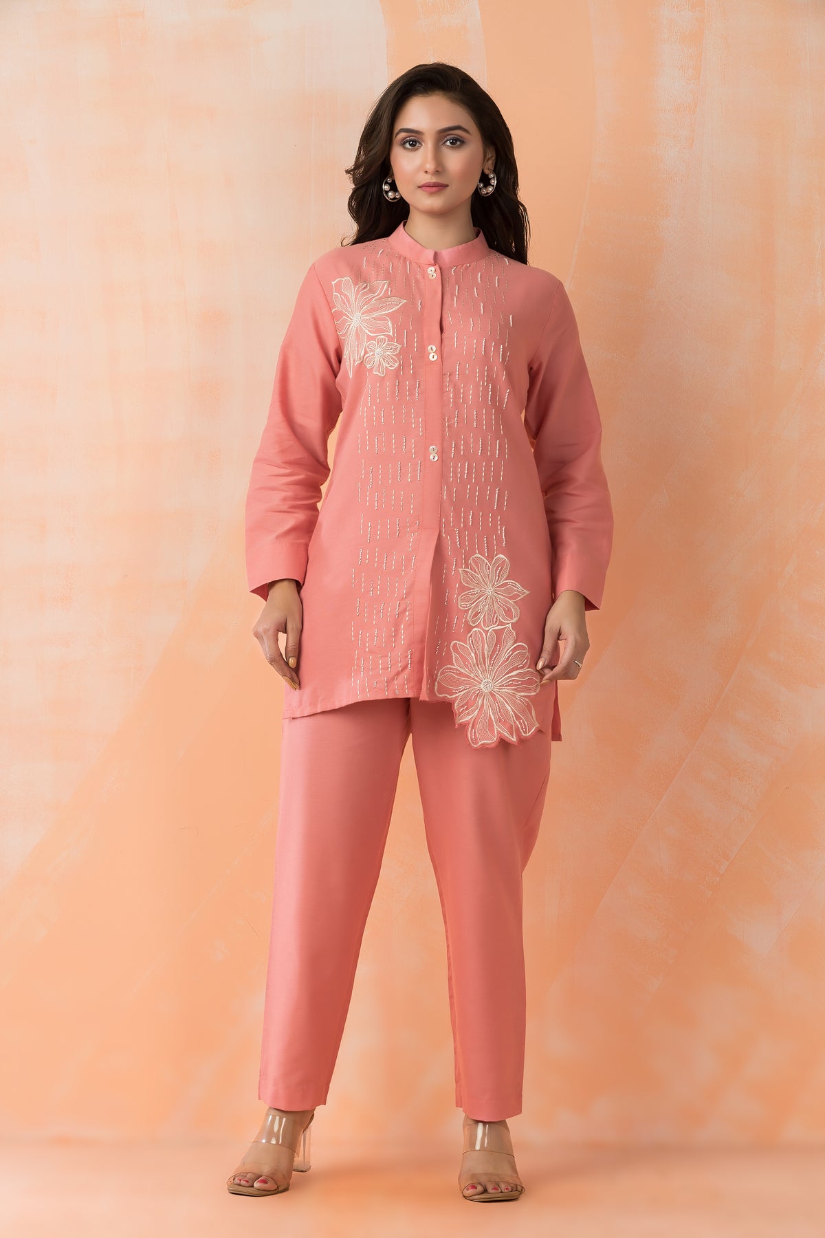 Embroidered Cotton Co-ord Set