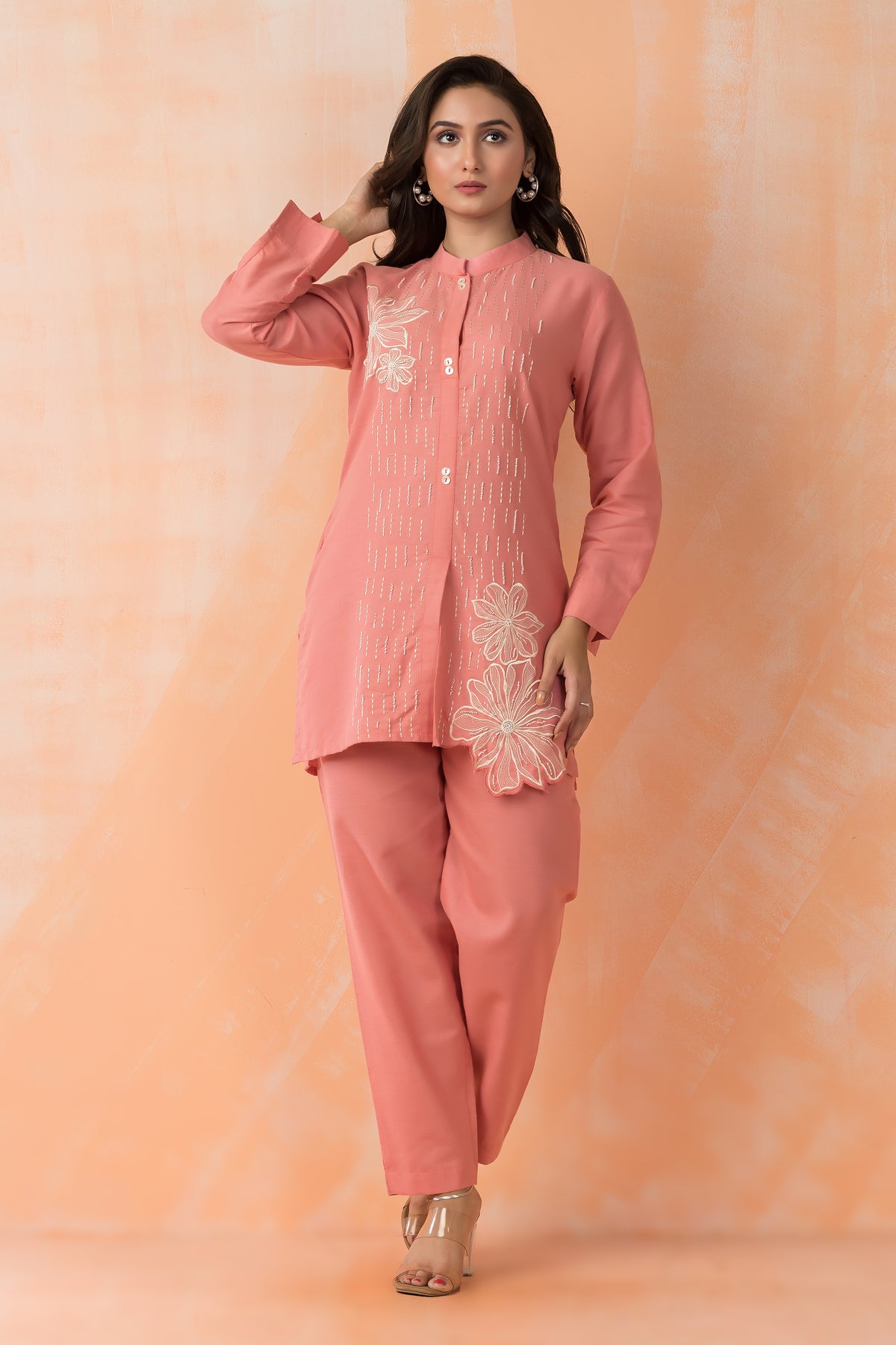 Embroidered Cotton Co-ord Set