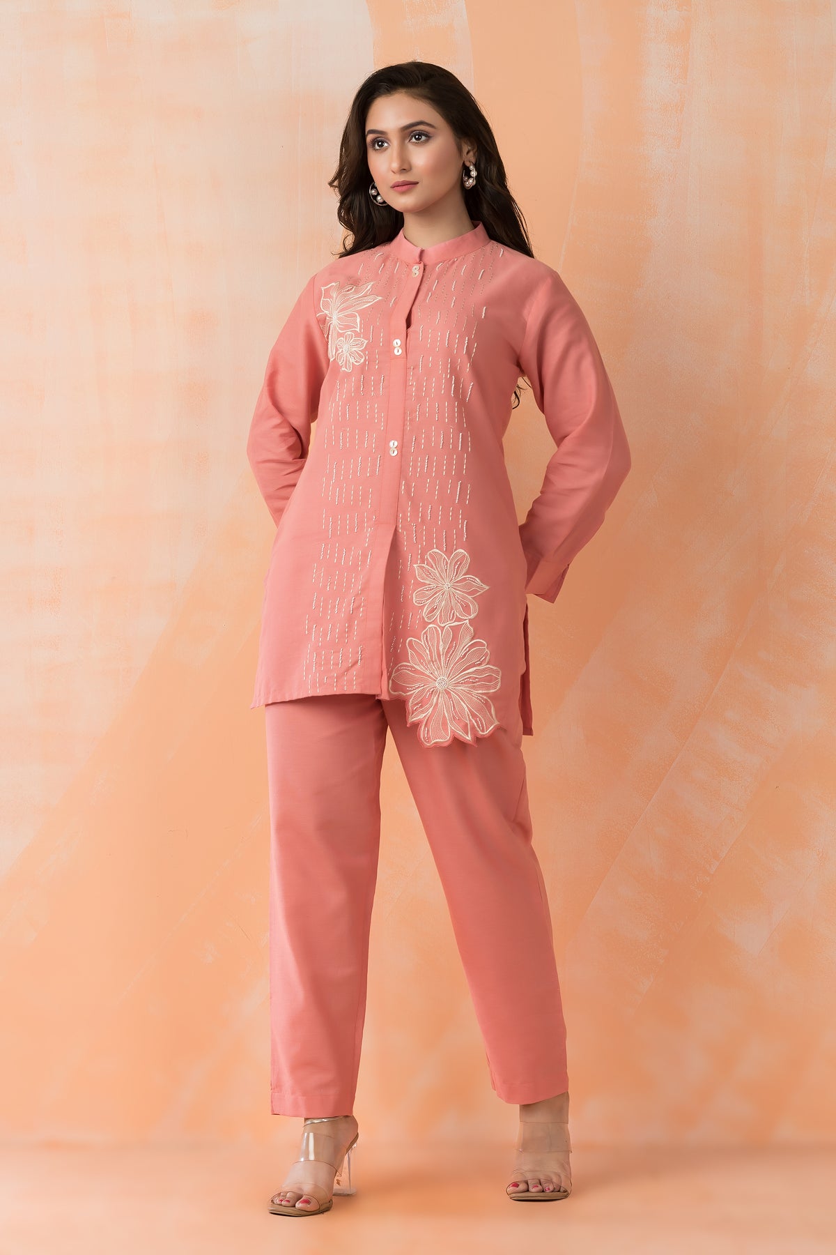 Embroidered Cotton Co-ord Set