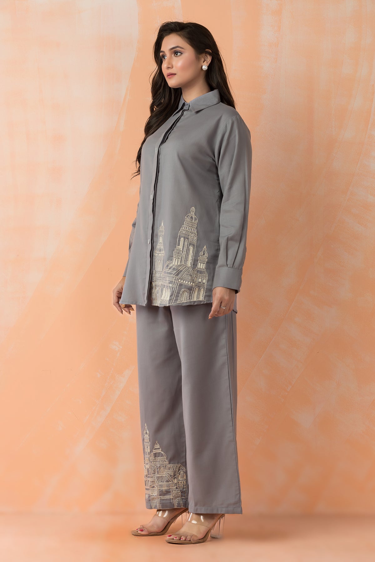 Embroidered Cotton Co-ord Set