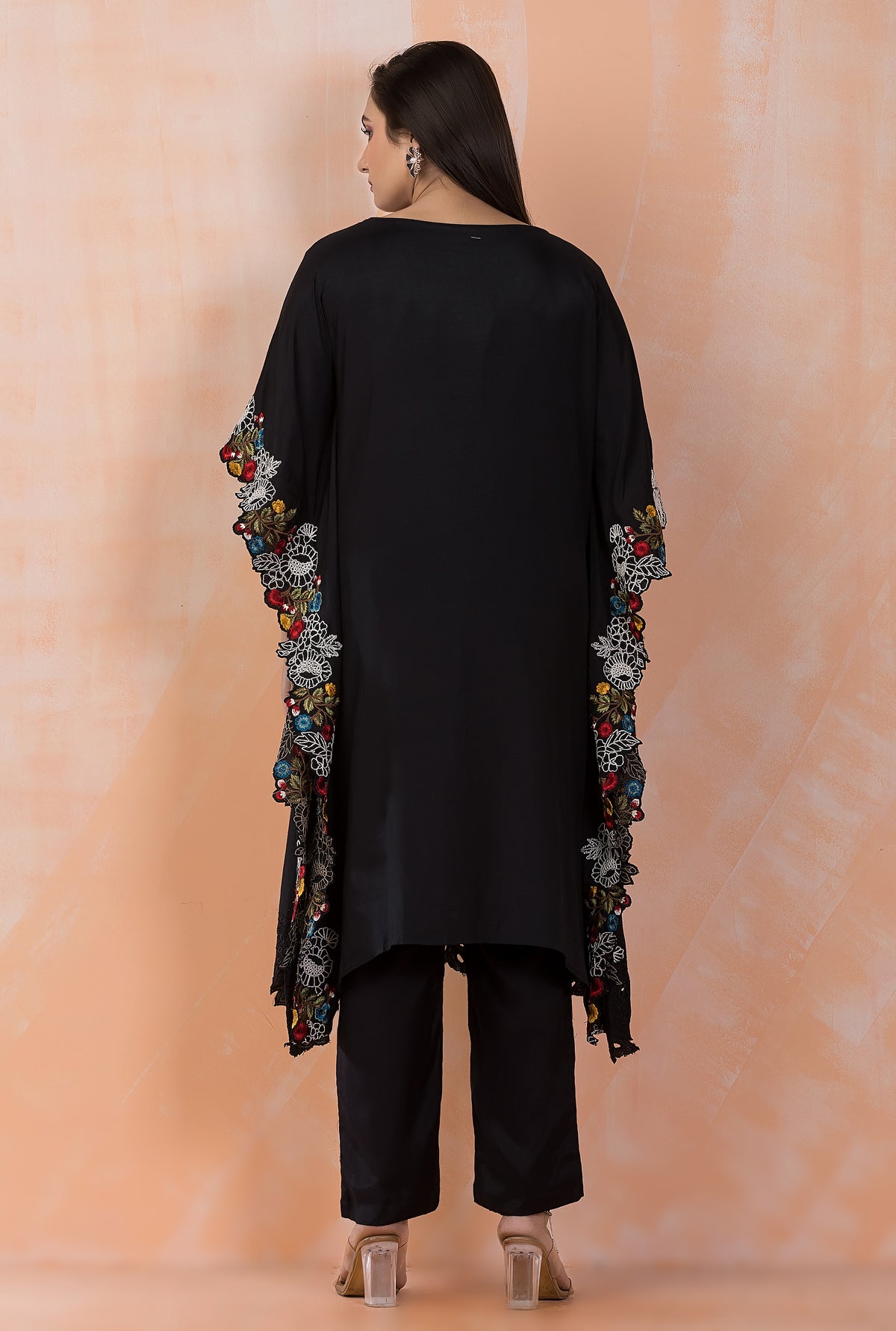 Designer Muslin Kaftan Style kurta pant set